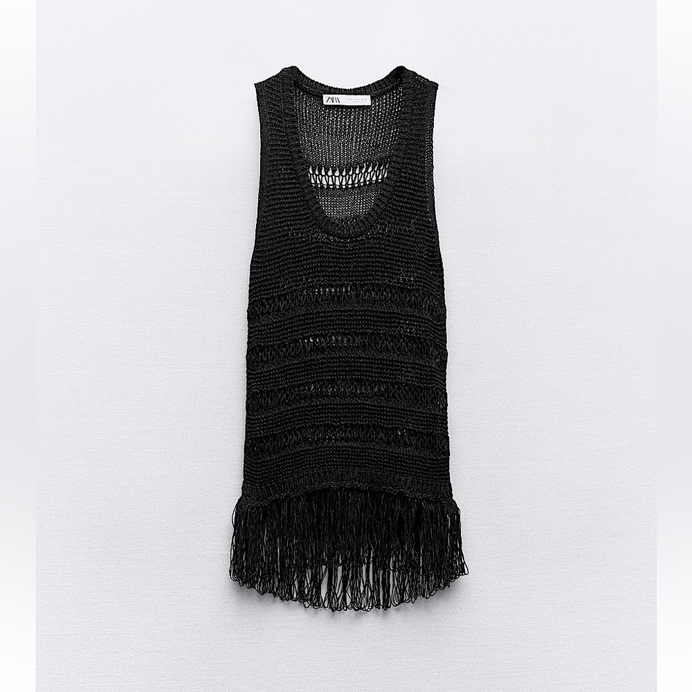 Zara Fringed Knot Top